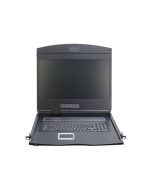DIGITUS 19" LCD KVM Konsole, 16-Port VGA, spanische Tastatur