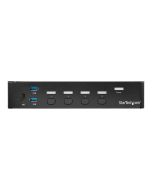 StarTech.com 4 Port DisplayPort KVM Switch - DP KVM Umschalter mit USB 3.0 Hub
