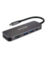 D-Link DUB-2325 - Hub - mit Kartenlesegerät - 2 x SuperSpeed USB 3.0 + 1 x USB-C
