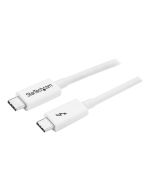 StarTech.com Thunderbolt 3 Kabel - 20Gbit/s - 2m - Weiß - 4K 60Hz - Passiv - Thunderbolt Kabel - USB Typ C Lader - Thunderbolt-Kabel - USB-C (M)