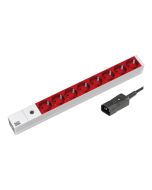 Bachmann Steckdosenleiste (Rack - einbaufähig) - Eingabe, Eingang IEC 60320 C14 - Ausgangsanschlüsse: 8 (IEC 60320 C14)