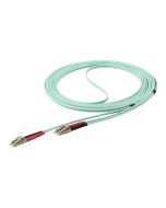 StarTech.com Aqua OM4 Duplex Multimode Fiber - 16 ft / 5m - 100 Gb - 50/125 - OM4 Fiber - LC to LC Fiber Patch Cable (450FBLCLC5)