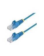 StarTech.com 2m Slim LSZH CAT6 Ethernet Cable, 10 Gigabit Snagless RJ45 100W PoE Patch Cord, CAT 6 10GbE UTP Network Cable w/Strain Relief, Blue, ETL, Low Smoke Zero Halogen - Category 6 - 28AWG (N6PAT200CMBLS)