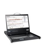 Eaton Tripp Lite Series 8-Port Rack Console VGA KVM Switch w/ 19" LCD 1U TAA - KVM-Konsole mit KVM-Switch - 8 Anschlüsse - PS/2 - 48.3 cm (19")