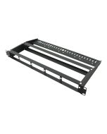 VALUE MPO Panel for 3 Modules - Blankes Paneel für Glasfaser-Kassette - Rack montierbar - Schwarz - 1U (19")