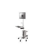 Neomounts FPMA-MOBILE1800 - Wagen - für LCD-Display / PC-Ausrüstung - Silber - Bildschirmgröße: 25.4-68.6 cm (10"-27")