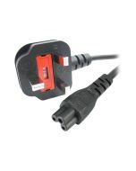 StarTech.com 1 m GB Laptop Ladekabel,  BS 1363 auf C5, 2,5A 250V, 18AWG, Notebook / Laptop Ersatzstromkabel, UK Laptop Netzteil Stromkabel, Kleeblatt/Mickey Mouse Netzkabel (PXTNB3SUK1M)