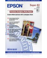 Epson Premium Semigloss Photo Paper, DIN A3+, 250 g/m², 20 Blatt, Halb-Glanz, 251 g/m², Weiß, 20 Blätter, Stylus Photo 1200, Stylus Photo 1270, Stylus Photo 2000P, Stylus Photo 2100, Epson Stylus Photo..., 1 Stück(e)