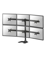 Neomounts FPMA-D700DD6 - Aufstellung - für 6 LCD-Displays - Schwarz - Bildschirmgröße: 25.4-68.6 cm (10"-27")