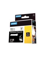 Dymo Rhino Permanent Polyester - Polyester - permanenter Klebstoff - Schwarz auf Weiß - Rolle (0,6 cm x 5,5 m)