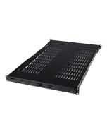 StarTech.com 19 Schwerlast Fachboden tiefenverstellbar für Serverschrank mit Lüftungsschlitzen - bis 80 Kg und verstellbar 480 - 960mm - Rack - Regal - Schwarz - 1U - 48.3 cm (19")