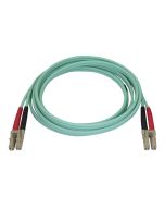 StarTech.com Aqua OM4 Duplex Multimode Fiber - 2m / 6 ft - 100 Gb - 50/125 - OM4 Fiber - LC to LC Fiber Patch Cable (450FBLCLC2)