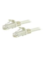 StarTech.com 15m CAT6 Ethernet Cable, 10 Gigabit Snagless RJ45 650MHz 100W PoE Patch Cord, CAT 6 10GbE UTP Network Cable w/Strain Relief, White, Wiring is UL Certified/TIA - Category 6 - 24AWG (N6PATC15MWH)