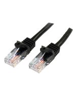 StarTech.com 3m Cat5e RJ45 UTP Netzwerkkabel Snagless - Cat 5e Patchkabel - Schwarz - Stecker / Stecker - Patch-Kabel - RJ-45 (M)