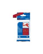 Brother TZe-RW54 - Seidig - Gold auf Weinrot - Rolle (2,4 cm x 4 m)