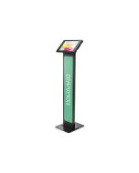 Compulocks iPad 10th-11th (A16) Gen Swell Enclosure Brandable Floor Stand Black - Aufstellung - für Tablett - Branding-fähig - Schwarz - Bildschirmgröße: 27.7 cm (10.9")