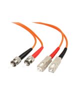 StarTech.com 3m Fiber Optic Cable - Multimode Duplex 62.5/125 - LSZH - ST/SC - OM1 - ST to SC Fiber Patch Cable (FIBSTSC3)
