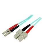 StarTech.com 1 m OM3 LWL Patchkabel, Multimode-Glasfaserkabel, LC auf SC - Patch-Kabel - LC Multi-Mode (M)