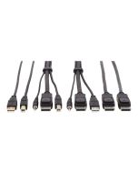 Eaton Tripp Lite Series DisplayPort KVM Cable Kit 4K USB 3.5mm 3xM/3xM USB MM DP MM 6ft - Video- / USB- / Audio-Kabel - Mini-Stecker, USB, DisplayPort (M)