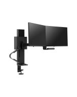 Ergotron TRACE - Befestigungskit (Griff, Basis, Hubsäule, Verlängerungsarm, Bogen, 2 Schiebegelenke, 2-teilige Tischklemme) - Konstante Krafttechnologie - für 2 LCD-Displays - mattschwarz - Bildschirmgröße: 54.6-68.6 cm (21.5"-27")