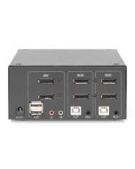DIGITUS KVM-Switch, 2 Port, Dual Display, 4K, DisplayPort®