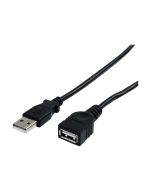StarTech.com USB 2.0 Verlängerung 90cm - USB-A Verlängerungskabel Stecker auf Buchse - Schwarz - USB-Verlängerungskabel - USB (M)