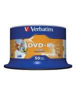 Verbatim 50 x DVD-R - 4.7 GB 16x - breite bedruckbare Fläche für Fotos
