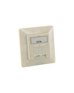 Equip Professional - Anschlussdose, Unterputz - CAT 6a - STP - RJ-45 X 2 - Pearl White, RAL 1013 (Packung mit 5)
