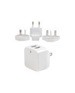 StarTech.com 2 Port USB Ladegerät / Netzteil - 2-fach Ladestecker 17 Watt / 3.4 Amp - Dual Reiseladegerät 110 / 220V - Weiß - Netzteil - 17 Watt - 3.4 A - 2 Ausgabeanschlussstellen (USB)