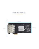 StarTech.com 4-Port GbE SFP Network Card, PCIe 2.0 x2, Intel I350-AM4 4x 1GbE Controller, 1000BASE Copper/Fiber Optic, Quad-Port Gigabit Ethernet NIC, Desktop/Server Backplanes - Windows and Linux Compatible (P041GI-NETWORK-CARD)