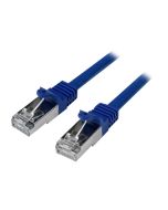 StarTech.com 3m CAT6 Ethernet Cable, 10 Gigabit Shielded Snagless RJ45 100W PoE Patch Cord, CAT 6 10GbE SFTP Network Cable w/Strain Relief, Blue, Wiring is UL Certified/TIA - Category 6 - 26AWG (N6SPAT3MBL)