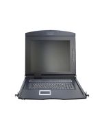 DIGITUS 17" LCD KVM-Konsole, 16-Port VGA, schweizer Tastatur