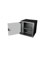 ROLINE Kabeleingangsplatte für Rack - mit Bürstenstreifen - Jet Black, RAL 9005 - 0.5U - 25.4 cm (10")