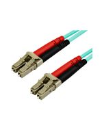 StarTech.com 15 m OM4 LC to LC Multimode Duplex Fiber Optic Patch Cable- Aqua - 50/125 - Fiber Optic Cable - 40/100Gb - LSZH (450FBLCLC15)
