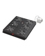 DIGITUS Professional Unique DN-19 FAN-6-SRV-B - Rack-Lüftereinsatz - mit 6 Ventilatoren, Thermostat - Schwarz, RAL 9005 - 48.3 cm (19")