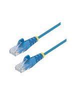 StarTech.com 50cm Slim LSZH CAT6 Ethernet Cable, 10 Gigabit Snagless RJ45 100W PoE Patch Cord, CAT 6 10GbE UTP Network Cable w/Strain Relief, Blue, ETL, Low Smoke Zero Halogen - Category 6 - 28AWG (N6PAT50CMBLS)