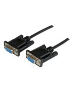 StarTech.com 2m DB9 RS232 Seriell Nullmodemkabel - Bu/Bu - 9-pin seriell Null-Modem Anschlusskabel - Schwarz - Nullmodemkabel - DB-9 (W)