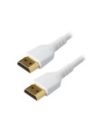 StarTech.com RHDMM2MPW HDMI Kabel (4K 60Hz, 2m, High Speed, HDMI 2.0, TPE- Kabel, mit Ethernet, robust, Aramidfaser) weiß