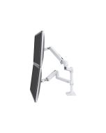 Ergotron LX - Befestigungskit (Spannbefestigung für Tisch, Stange, 2 Gelenkarme, 2 Erweiterungsklammern) - für 2 LCD-Displays - Aluminium, Stahl - weiß - Bildschirmgröße: bis zu 61 cm (bis zu 24 Zoll)