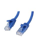 StarTech.com 5m CAT6 Ethernet Cable, 10 Gigabit Snagless RJ45 650MHz 100W PoE Patch Cord, CAT 6 10GbE UTP Network Cable w/Strain Relief, Blue, Wiring is UL Certified/TIA - Category 6 - 24AWG (N6PATC5MBL)