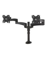 B-TECH BT7374 - Befestigungskit (Spannbefestigung für Tisch, 2 Gelenkarme) - für 2 LCD-Displays - Aluminium - Schwarz - Bildschirmgröße: bis zu 71,1 cm (bis zu 28 Zoll)