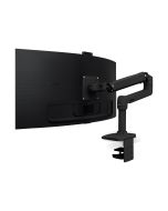 Ergotron LX - Befestigungskit (Gelenkarm, Spannbefestigung für Tisch, Tischplattenbohrung, 8" Stange) - Konstante Krafttechnologie - für LCD-Display - Aluminium - mattschwarz - Bildschirmgröße: bis zu 86,4 cm (bis zu 34 Zoll)
