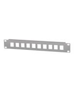Intellinet 10-Port Patchpanel, unbestückt, 10", 1 HE, grau - Patchpanel (Blindblech)