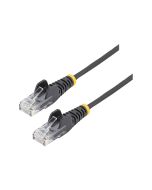 StarTech.com 50cm Slim LSZH CAT6 Ethernet Cable, 10 Gigabit Snagless RJ45 100W PoE Patch Cord, CAT 6 10GbE UTP Network Cable w/Strain Relief, Black, Fluke Tested/ETL/Low Smoke Zero Halogen - Category 6 - 28AWG (N6PAT50CMBKS)