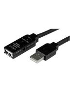 StarTech.com 25m aktives USB 2.0 Verlängerungskabel - St/Bu - USB Reapeater / Signalverstärker Kabel Stecker/Buchse - Schwarz - USB-Verlängerungskabel - USB (W)