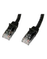 StarTech.com 1m CAT6 Ethernet Cable, 10 Gigabit Snagless RJ45 650MHz 100W PoE Patch Cord, CAT 6 10GbE UTP Network Cable w/Strain Relief, Black, Wiring is UL Certified/TIA - Category 6 - 24AWG (N6PATC1MBK)