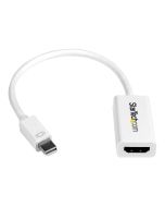 StarTech.com Mini DisplayPort auf HDMI 4k @ 30Hz Adapter - DP 1.2 zu HDMI Audio Video Konverter für MacBook Pro / Air - Weiß - Videoadapter - Mini DisplayPort männlich zu HDMI weiblich - 15 cm - weiß - aktiv, unterstützt 4K 30 Hz (3840 x 2160)