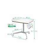 Esselte Leitz Ergo Small - Sitz-/ Stehtisch - mobil - rechteckig