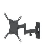 Manhattan TV & Monitor Mount, Wall, Full Motion, 1 screen, Screen Sizes: 13-42", Black, VESA 75x75 to 200x200mm, Max 20kg, Tilt & Swivel with 3 Pivots, Lifetime Warranty - Klammer - für LCD TV - massiver Stahl - Schwarz - Bildschirmgröße: 33-111.8 cm (13"