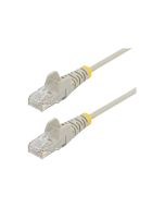 StarTech.com 2m Slim LSZH CAT6 Ethernet Cable, 10 Gigabit Snagless RJ45 100W PoE Patch Cord, CAT 6 10GbE UTP Network Cable w/Strain Relief, Grey, Fluke Tested/ETL, Low Smoke Zero Halogen - Category 6 - 28AWG (N6PAT200CMGRS)